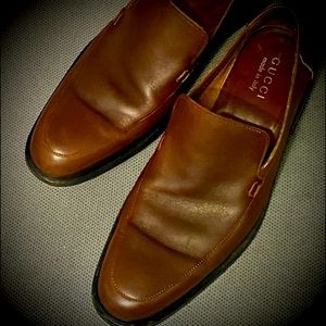 Gucci Men's Size 8-1/2D Slip on Leather Loafer Shoes